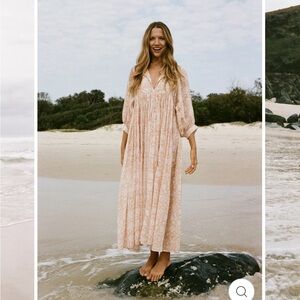 Kyra maxi dress in apricot blush